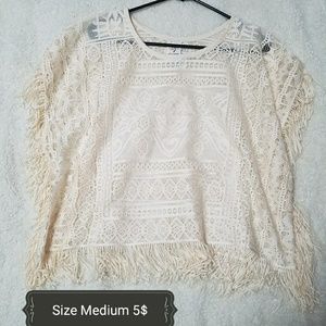 Lace t-shirt/cover-up